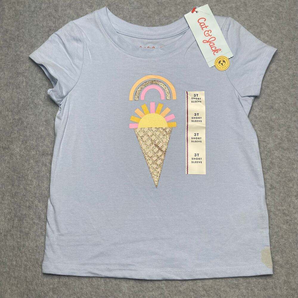 Cat & Jack Sun Ice Cream Tee Shirt Size 3T